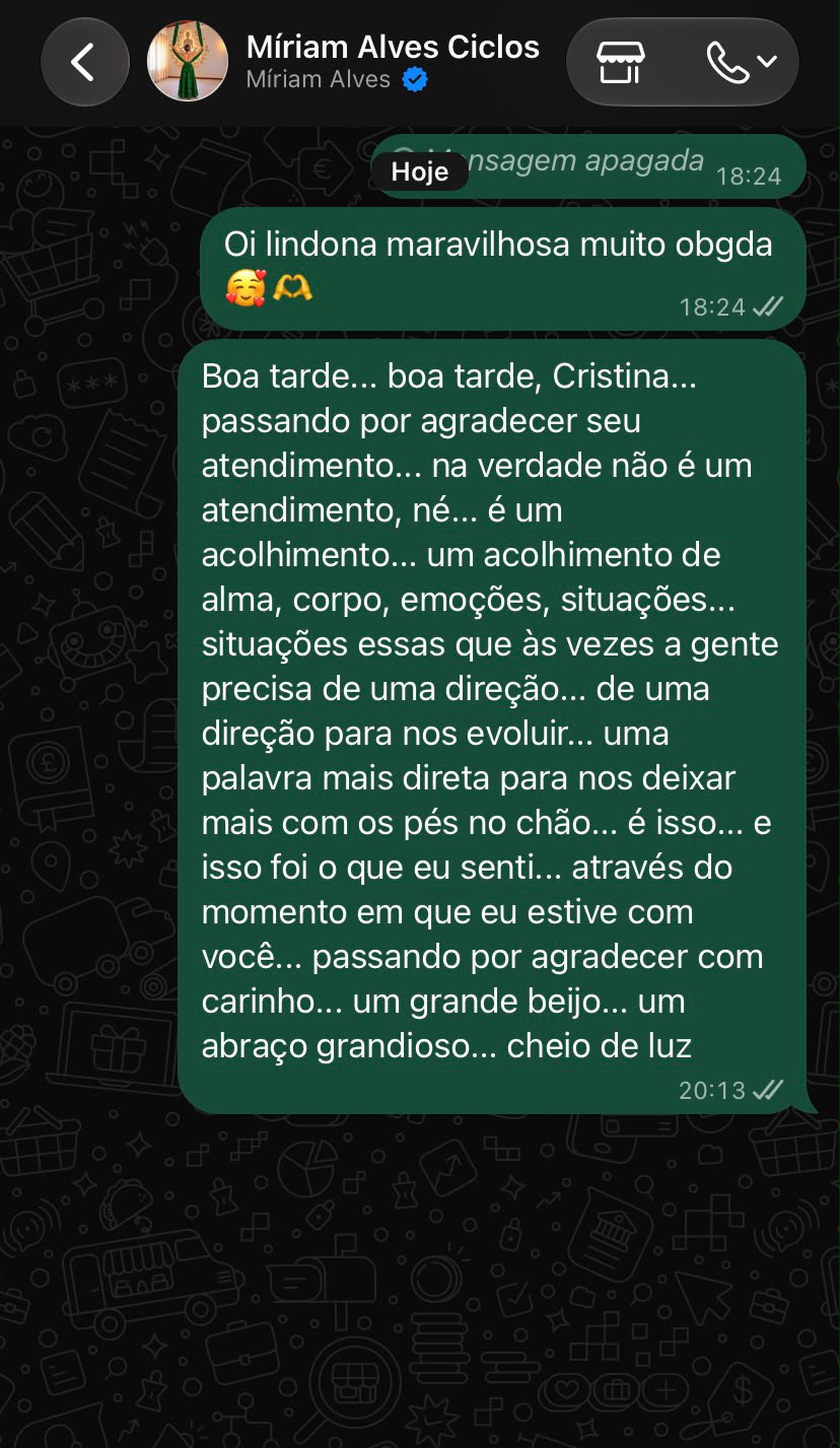 Depoimento real de cliente no WhatsApp 5